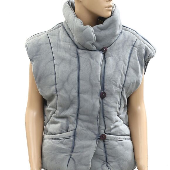 Free People Roll With Us Puffer Vest Jacket Top Quilted Oversized XS NWT 284123 - Picture 3 of 6
